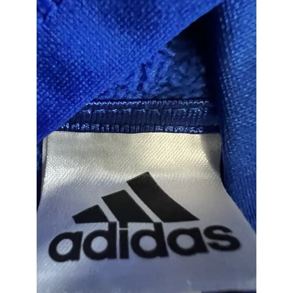 adidas Unisex Kids Blue Pullover Hoodie, Logo, Hooded, Pockets, Size 5